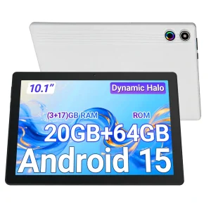 10.1 Inch Android 15 Tablet, 20(3+17)GB+64GB+1TB