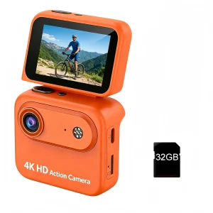 32GB 4K HD Flip Screen Thumb Camera Action Camera