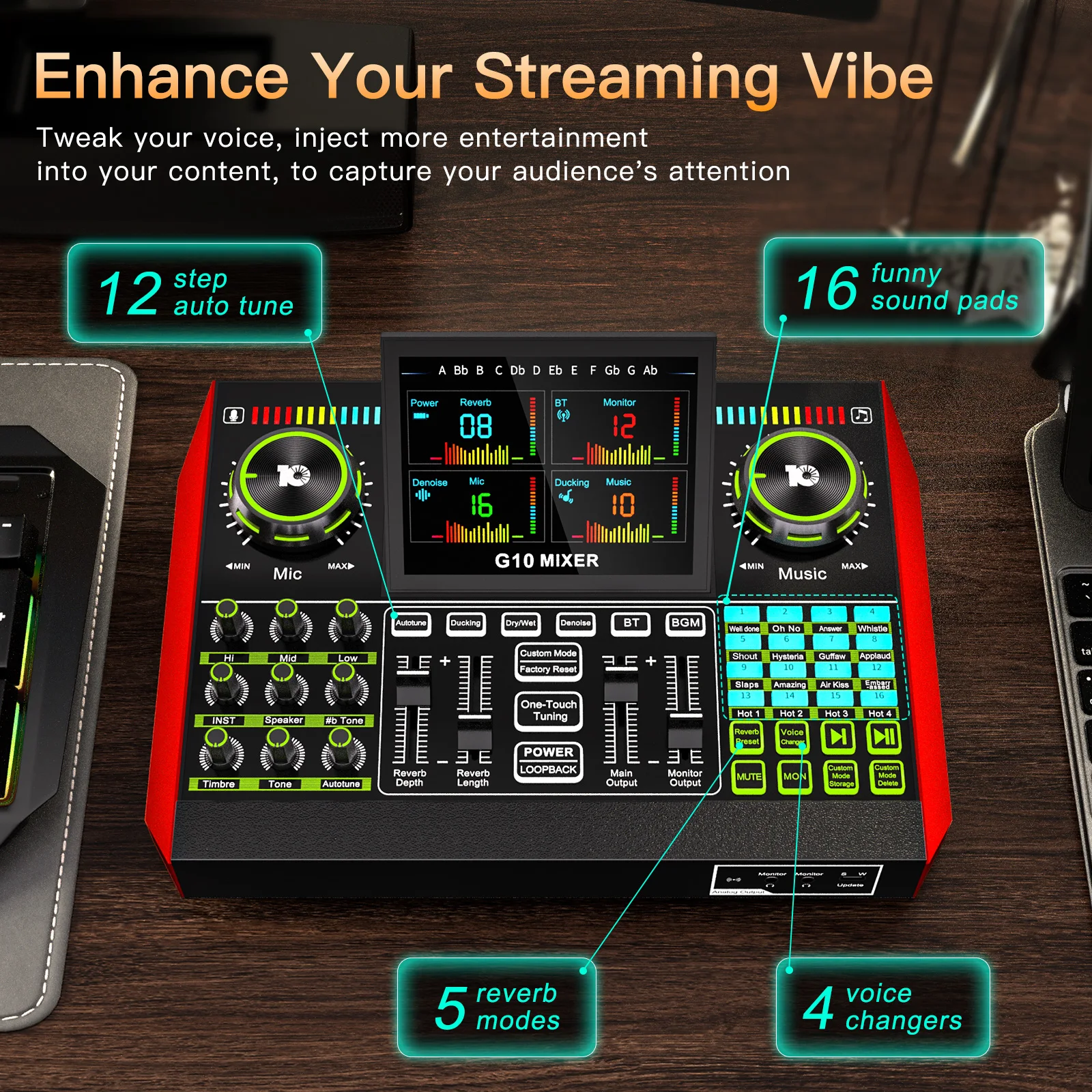 6 Channel Live Sound  Audio Mixer - Image 5