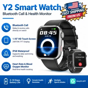 Y2 Smart Watch 1.93" HD Touch Screen - Thumbnail Image 2
